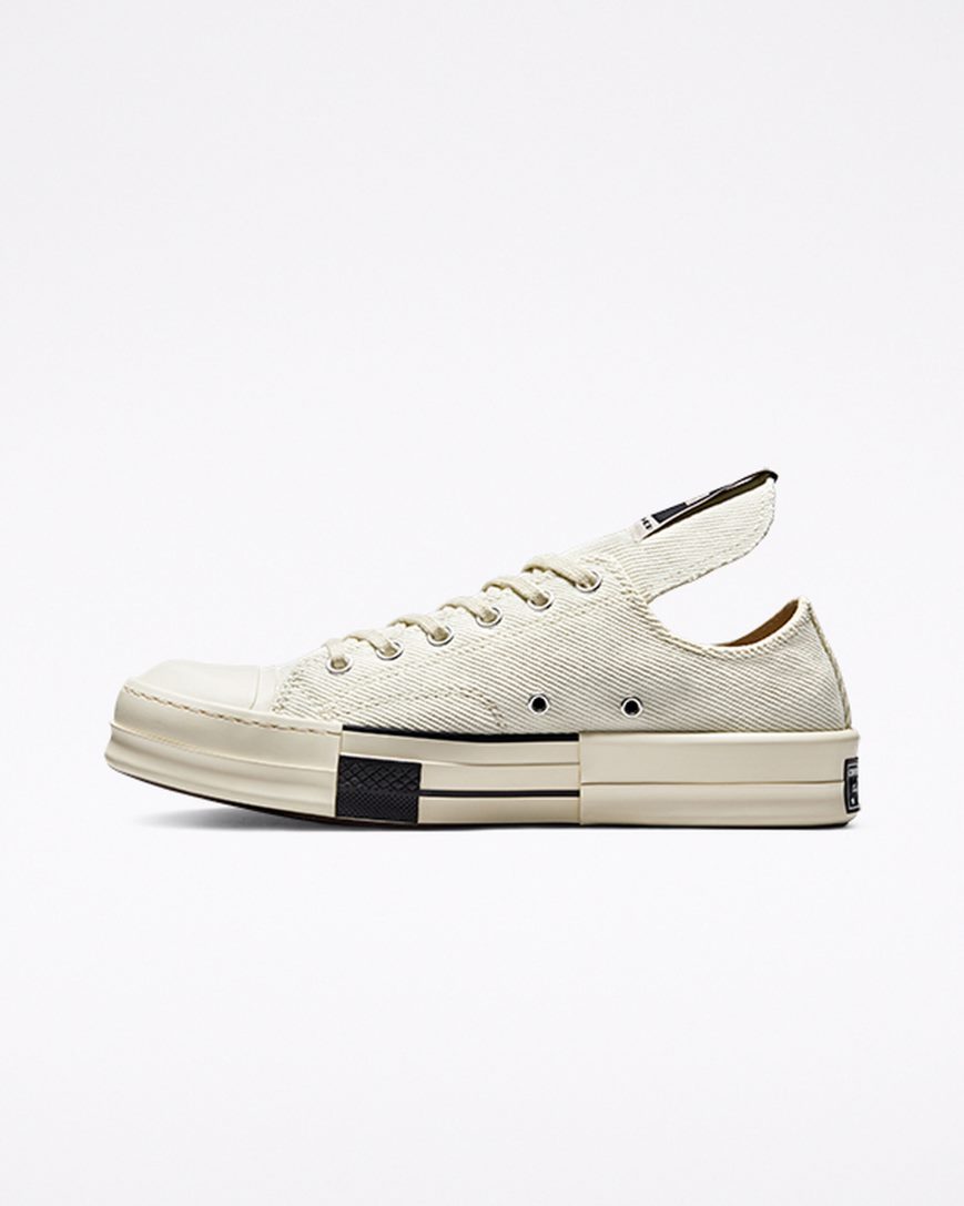 Tenis Converse x DRKSHDW DRKSTAR Chuck 70 Cano Baixo Feminino Branco Pretas | PT N03179P